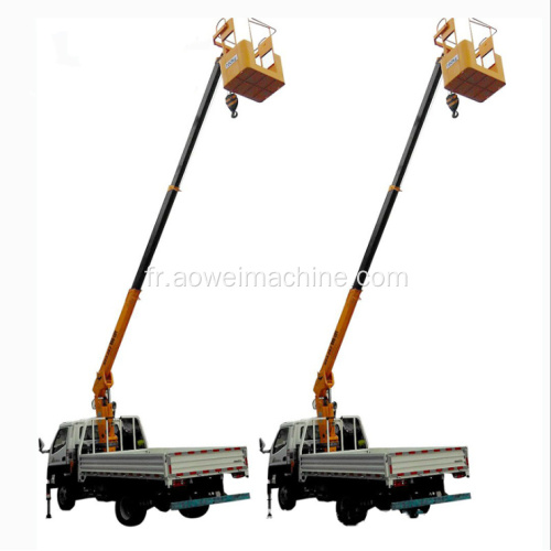 Nouvelle conception de grue hydraulique de camionnette de Boom pour le levage de mini remorque de grue montée sur voiture de chariot élévateur